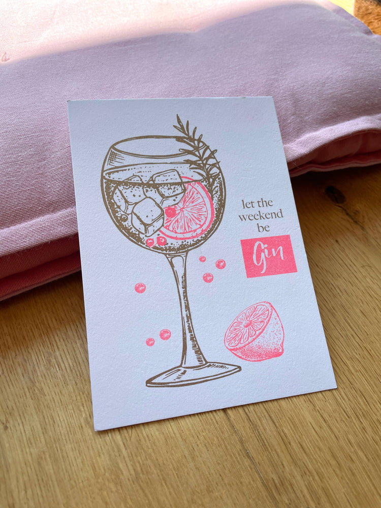 Gin | Riso Postkarte | Feiern und Geburtstag