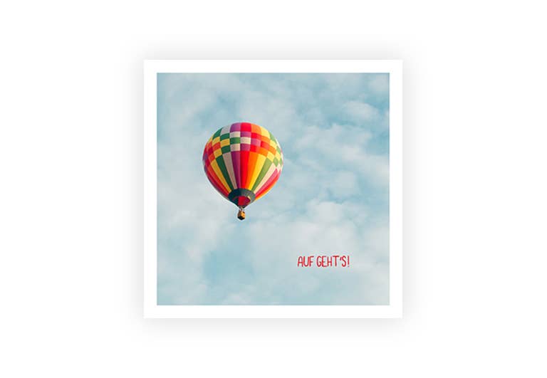 Heißluftballon | Postkarte | Mut | Reise | Motivation