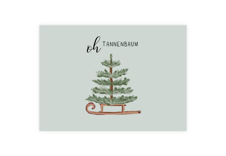 Oh Tannenbaum | Postkarte | Weihnachten | Pappkarte