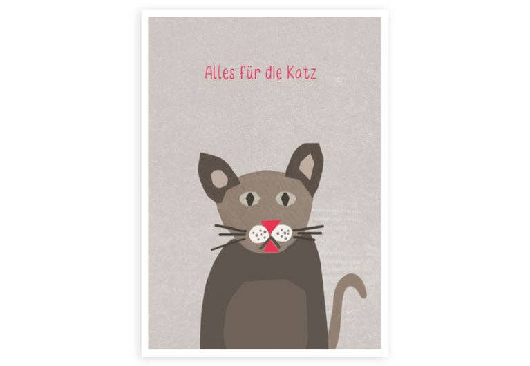 Für die Katz | Postkarte | Humor
