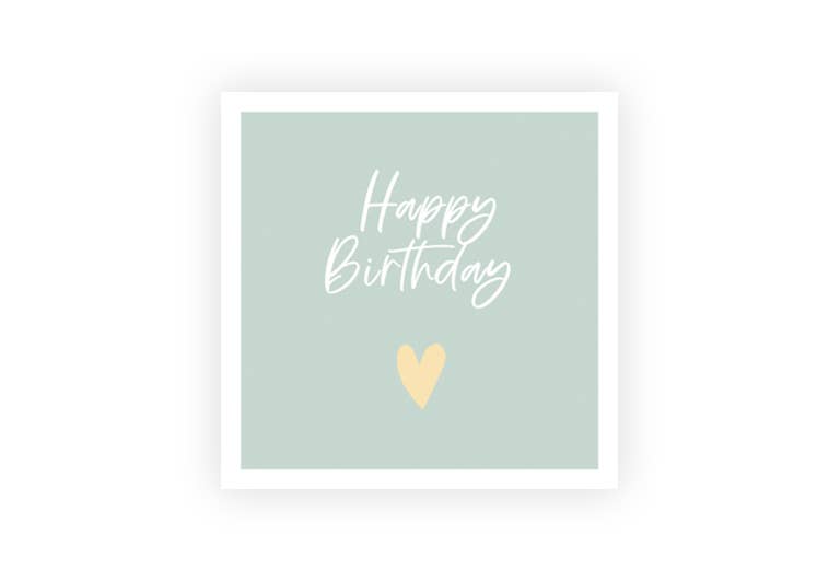 Happy Birthday Herz | Postkarte | Geburtstag