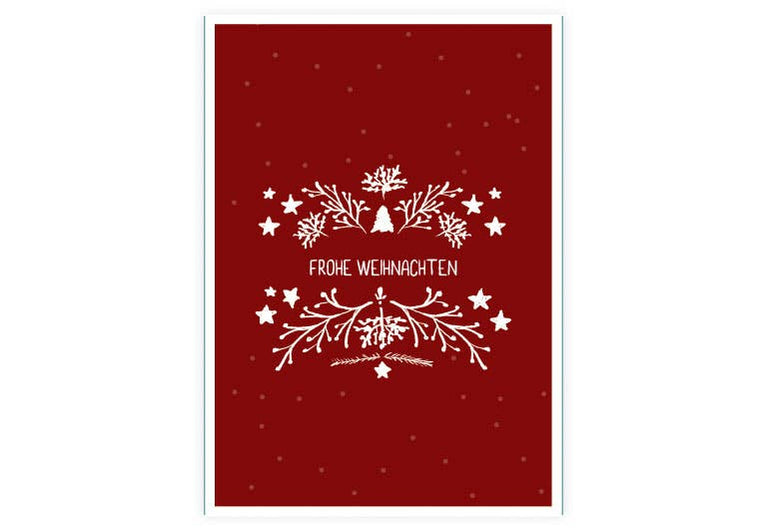 Frohe Weihnachten gezeichnet | Postkarte