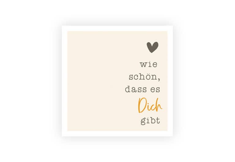 Dich gibt Herz | Postkarte | Liebe