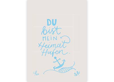 Postkarte Heimathafen | Liebe