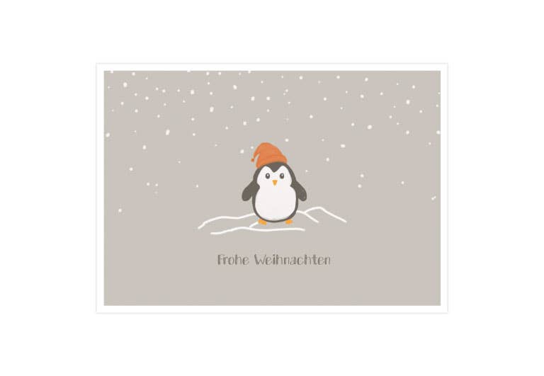 Pinguin | Weihnachten | Postkarte