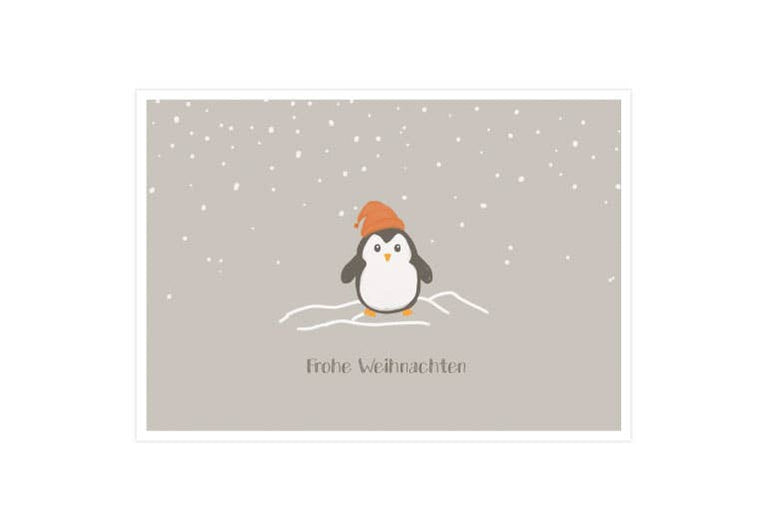 Pinguin | Weihnachten | Postkarte