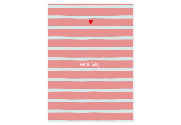 Postkarte Hallo Baby | Geburt | Taufe