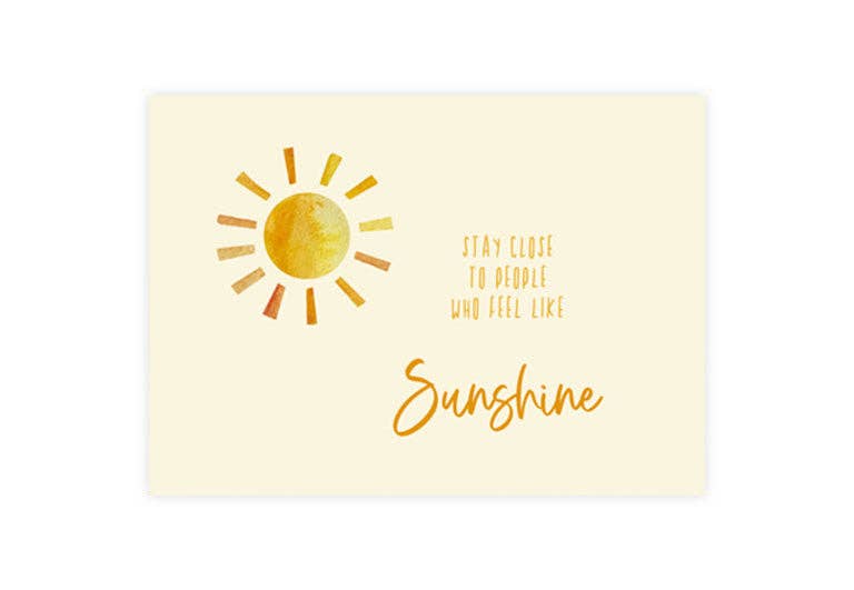 Postkarte feel like sunshine | Freundschaft | Liebe