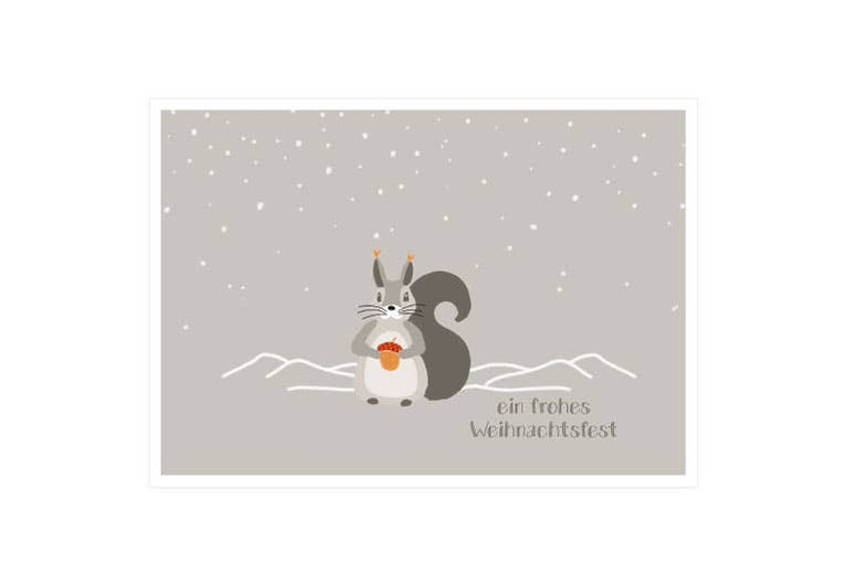 Eichhörnchen | Weihnachten | Postkarte