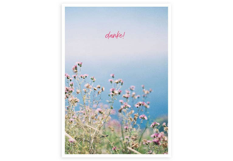 Danke Wiesenblumen | Postkarte | Danke