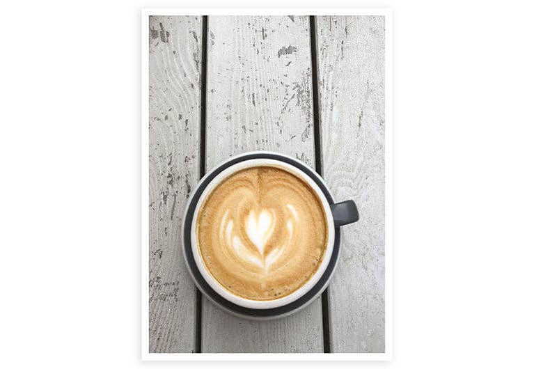 Kaffee Herz | Postkarte | Liebe