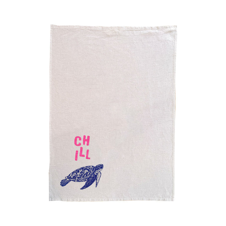 CHILL Küchentuch Halbleinen, ca. 47 x 70 cm, Handsiebdruck