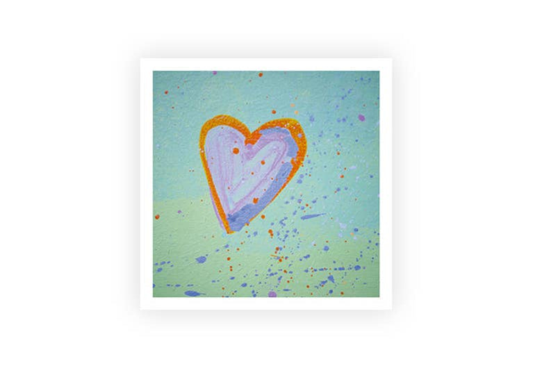 Herz Graffiti | Postkarte | Liebe