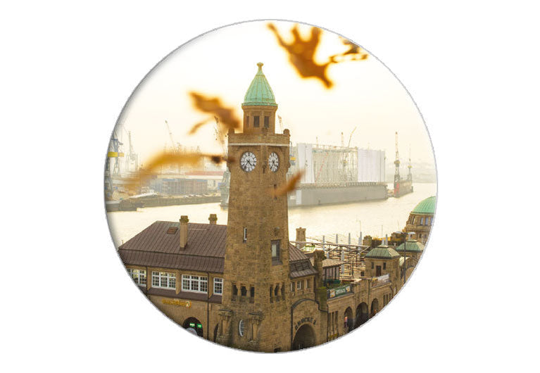 HH Landungsbrücken | Fotomagnet rund