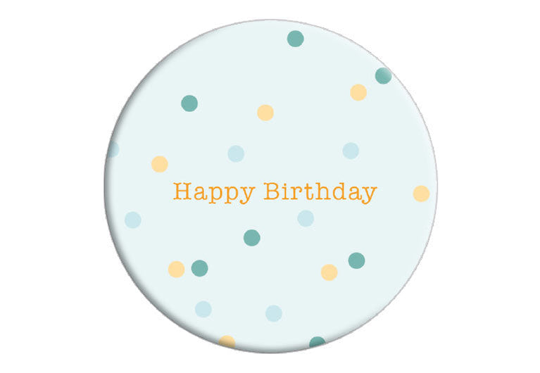 Happy Birthday | Fotomagnet rund