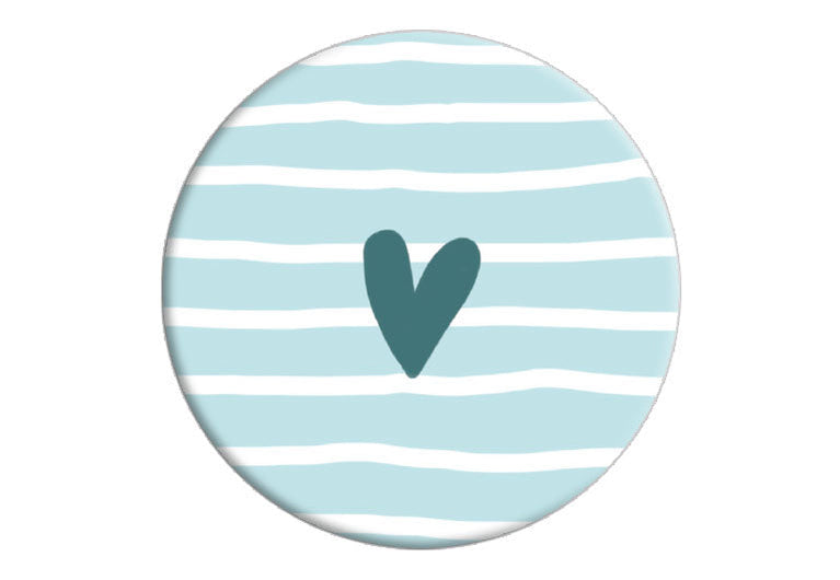 Herz Wellen | Fotomagnet rund