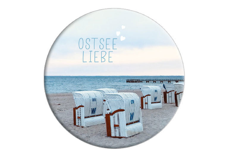 Ostsee Liebe | Fotomagnet rund