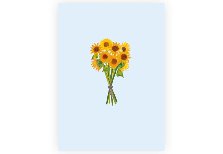 Postkarte Sonnenblumen | Motivation | Geburtstag