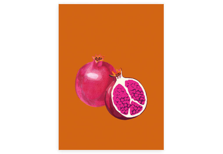 Granatapfel | Postkarte | Gruß | Pappkarte