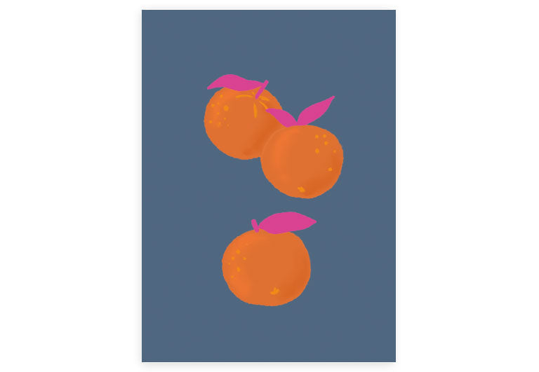 Orangen | Postkarte | Gruß | Pappkarte