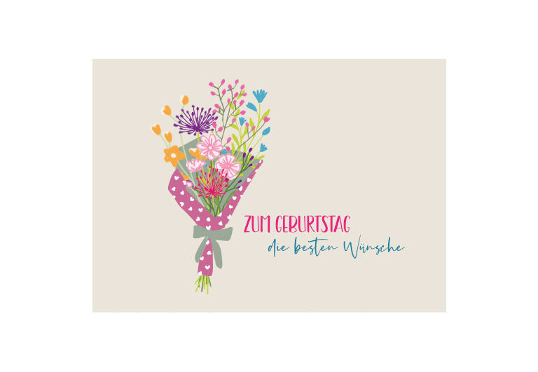 Beste Wünsche | Postkarte | Geburtstag