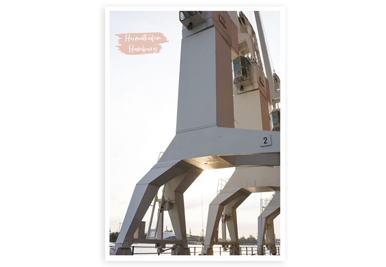 Hamburg Heimathafen Kran | Postkarte