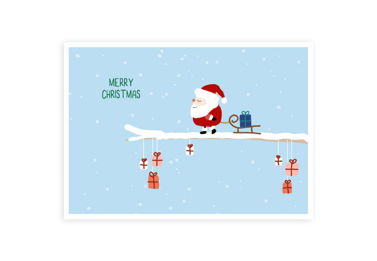 Weihnachtsmann Ast | Postkarte | Weihnachten