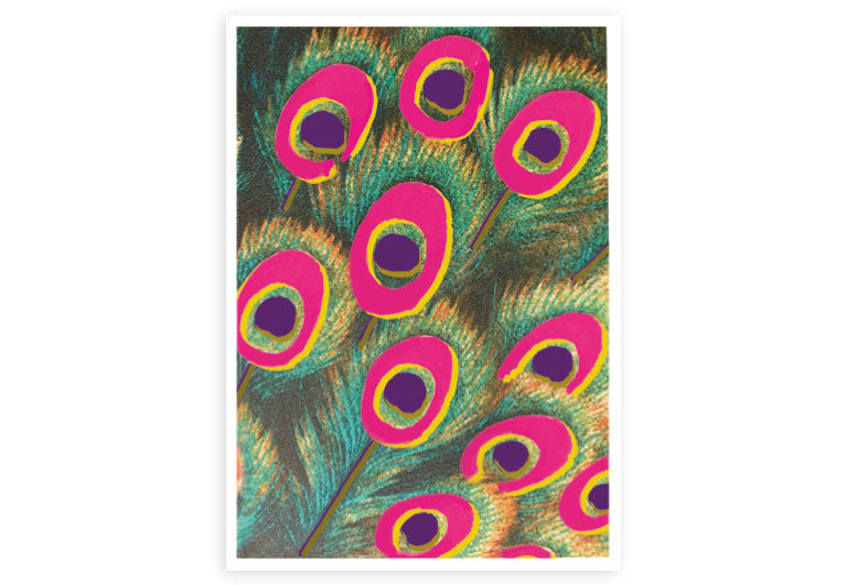 Pfauenfedern | Postkarte