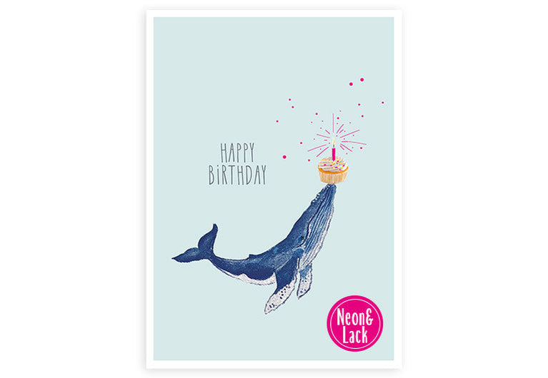 Wal | Neon Postkarte