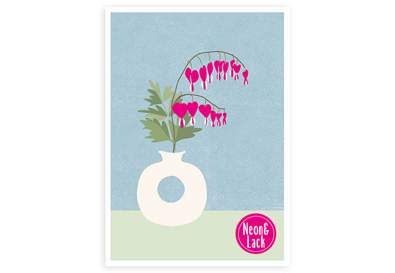 Tränendes Herz | Neon Postkarte