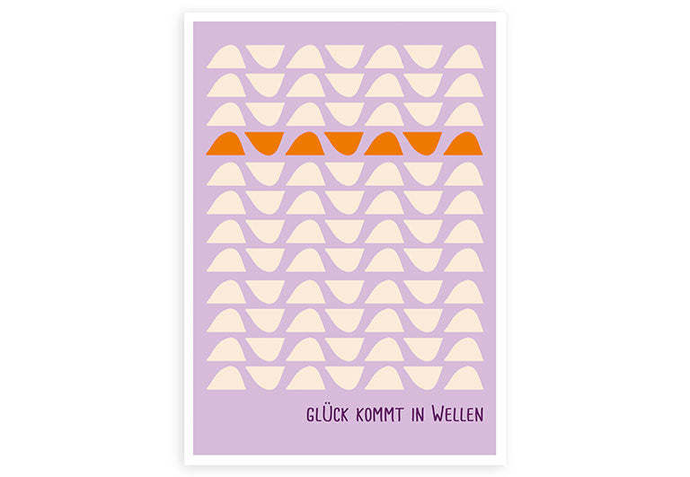 Glück Wellen | Postkarte