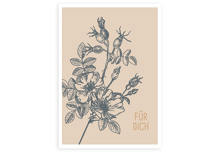 Hagebutte Für Dich | Postkarte | Geburtstag