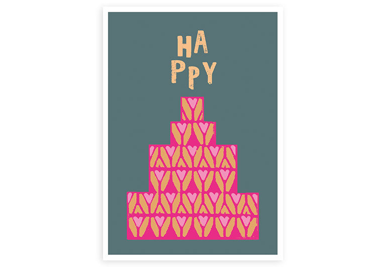 Happy Cake | Postkarte | Geburtstag