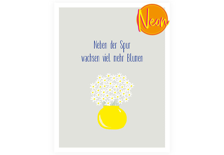 Neben der Spur | AuriCard | Neon Postkarte