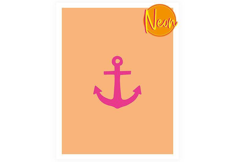 Anker | AuriCard | Neon Postkarte