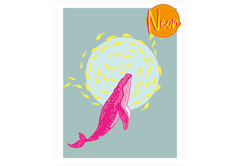 Wal | AuriCard | Neon Postkarte