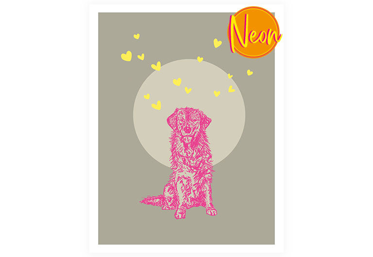 Labrador | AuriCard | Neon Postkarte