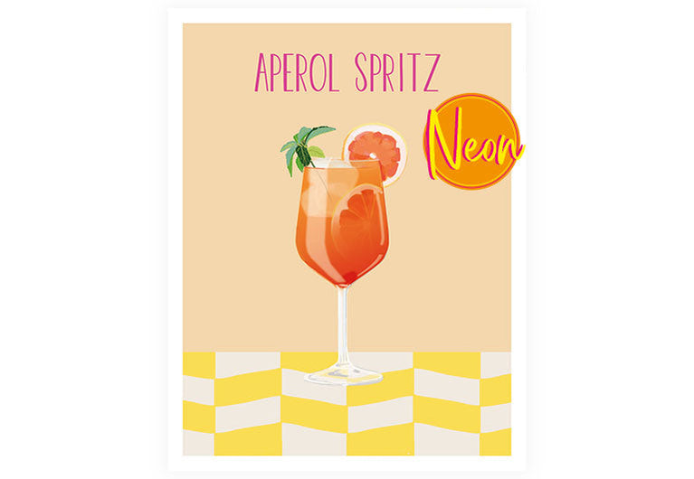Aperol Spritz | AuriCard | Neon Postkarte