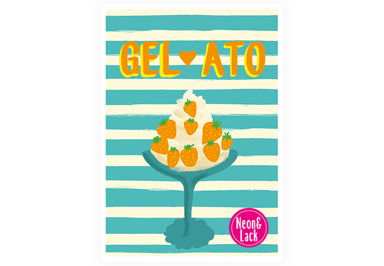 Gelato | Neon Postkarte