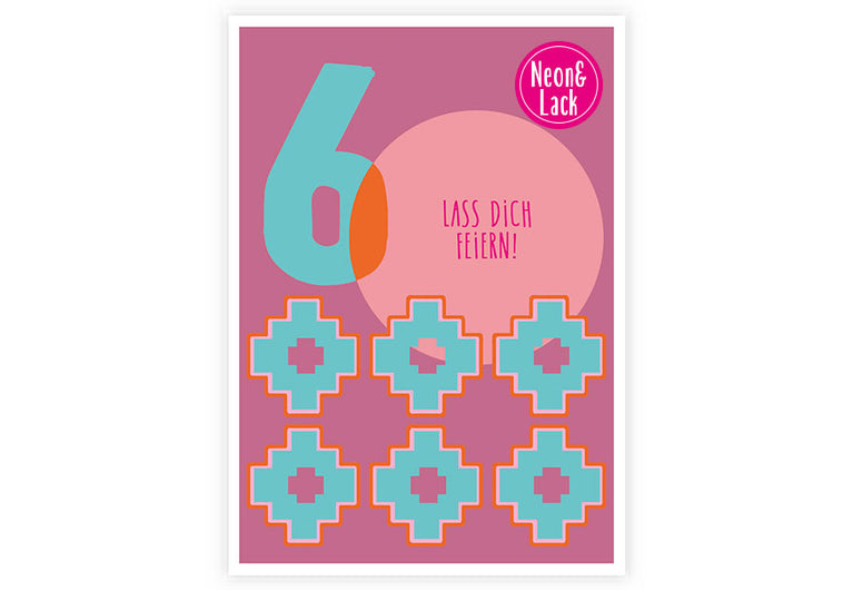 Sechzig | Neon Postkarte