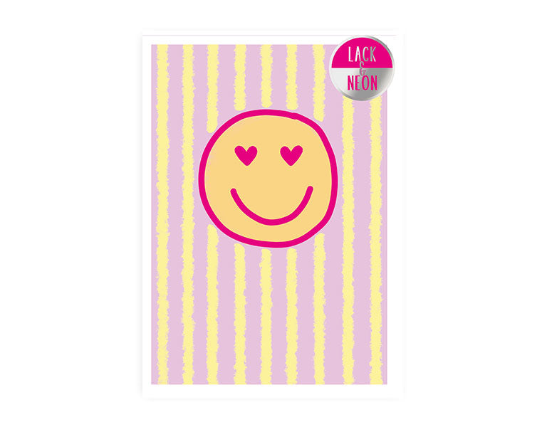 Smiley | Neon Postkarte