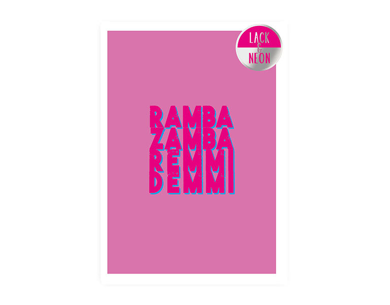 Ramba Zamba | Neon Postkarte