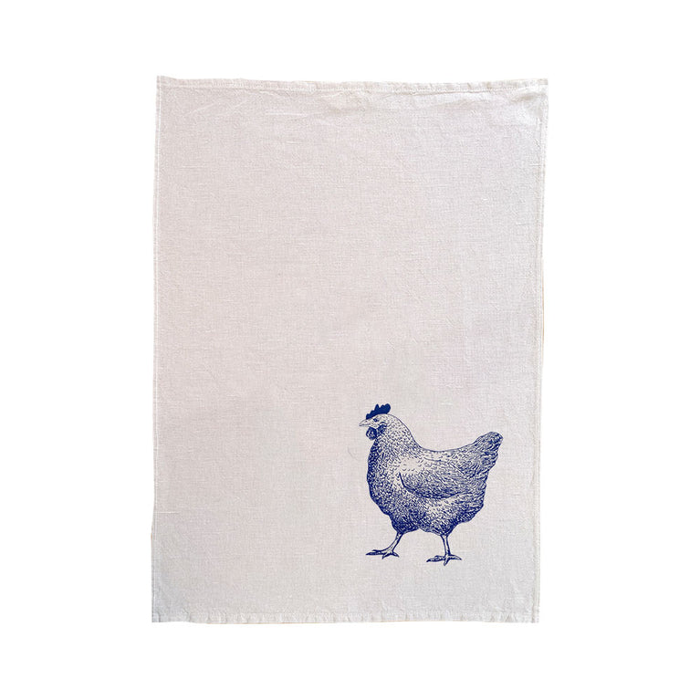 HUHN Küchentuch Halbleinen, ca. 47 x 70 cm, Handsiebdruck